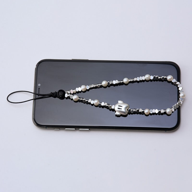 Handmade Pure Silver Phone Strap - Wealth Hand | Premium Phone Lanyard | Symbolizes Prosperity | Unique Gift | Elegant Jewelry Accessory