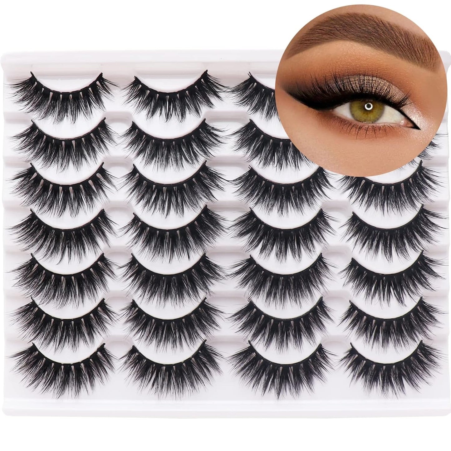 Natural Realistic Mixed-Race False Eyelashes | Thick and Long | Easy to Apply | Long-Lasting | Perfect for Enhancing Eye Makeup