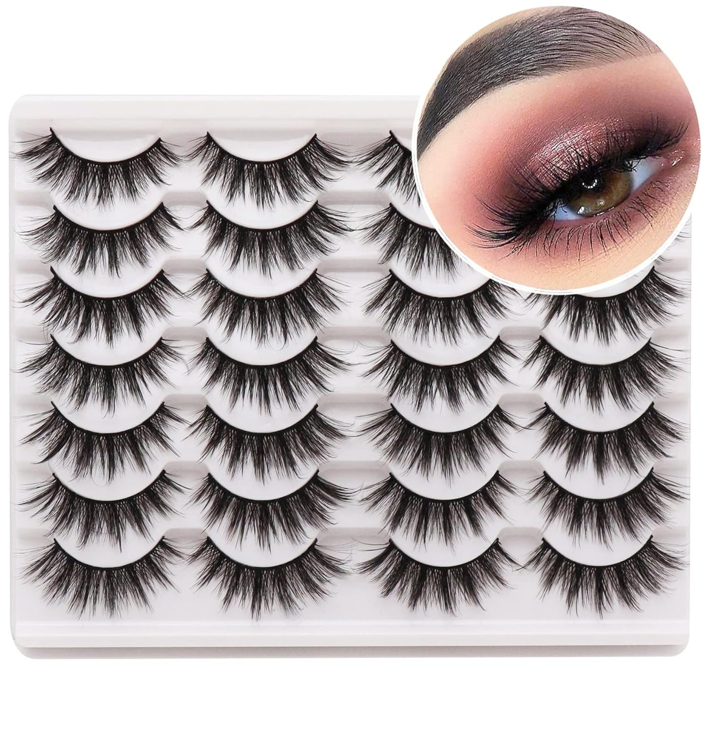 Natural Realistic Mixed-Race False Eyelashes | Thick and Long | Easy to Apply | Long-Lasting | Perfect for Enhancing Eye Makeup